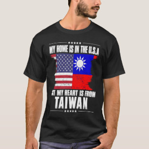 Taiwanesisch-amerikanischer Patriot, stolz zu Haus T-Shirt