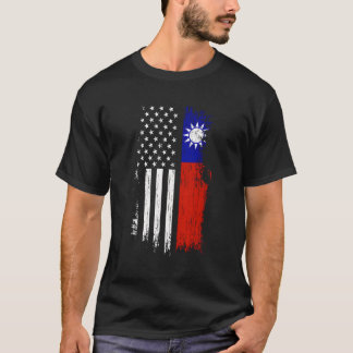 taiwanesische amerikanische Flagge Pride Taiwan US T-Shirt