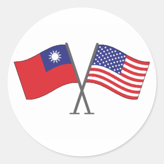 taiwanesische amerikanische Sticker (Vorderseite)