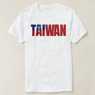 taiwanesische Farben für die blaue rote Flagge T-Shirt