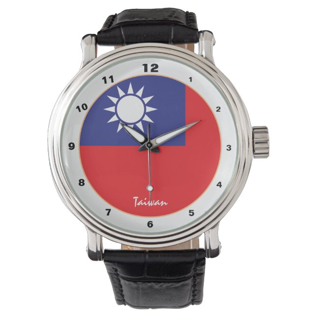 taiwanesische Flag-Uhr, Taiwan-Mode /Design Armbanduhr (Vorderseite)