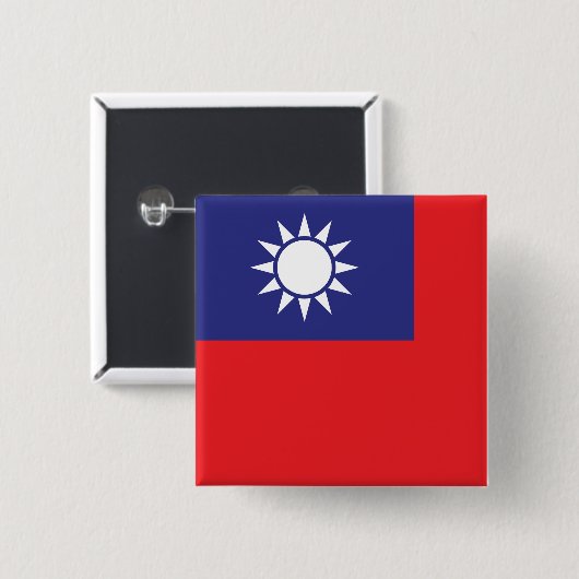 taiwanesische Flagge Button (Vorne & Hinten)