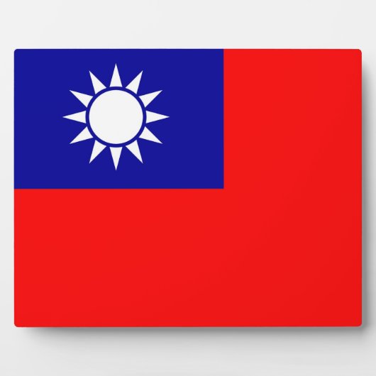 taiwanesische Flagge Fotoplatte (Vorderseite)