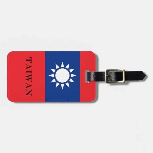 taiwanesische Flagge Gepäckanhänger (Vorderseite horizontal)