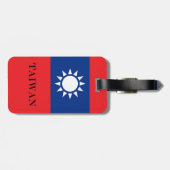 taiwanesische Flagge Gepäckanhänger (Rückseite horizontal)