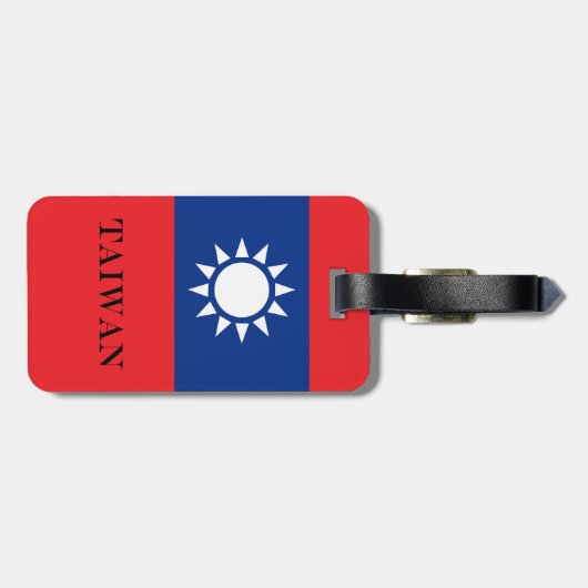 taiwanesische Flagge Gepäckanhänger (Rückseite horizontal)