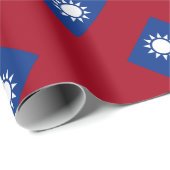 taiwanesische Flagge Geschenkpapier (Rolleneckpunkt)