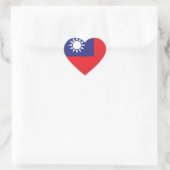 taiwanesische Flagge Herz-Aufkleber (Tasche)
