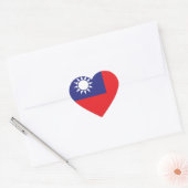 taiwanesische Flagge Herz-Aufkleber (Umschlag)