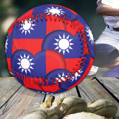 taiwanesische Flagge, Herz - Baseballs, Liebe Taiw Baseball