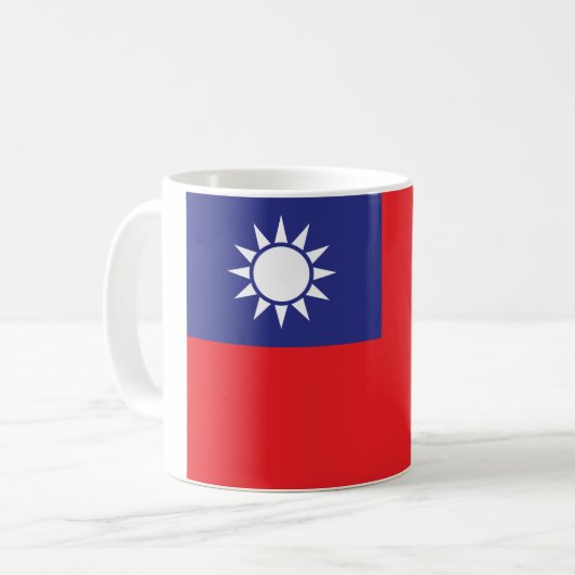 taiwanesische Flagge Kaffeetasse (Vorderseite Links)