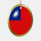 taiwanesische Flagge Keramikornament (Rechts)