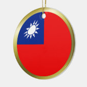 taiwanesische Flagge Keramikornament (Links)