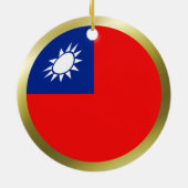 taiwanesische Flagge Keramikornament (Hinten)