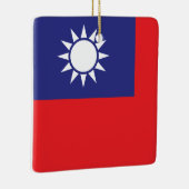 taiwanesische Flagge Keramikornament (Rechts)