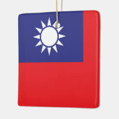 taiwanesische Flagge Keramikornament (Links)