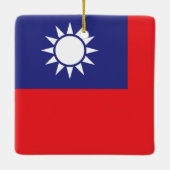 taiwanesische Flagge Keramikornament (Rückseite)