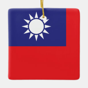 taiwanesische Flagge Keramikornament