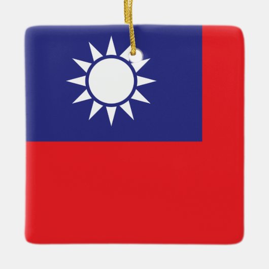 taiwanesische Flagge Keramikornament (Vorderseite)