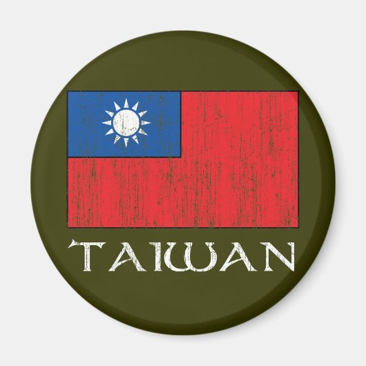 taiwanesische Flagge Magnet (Vorne)