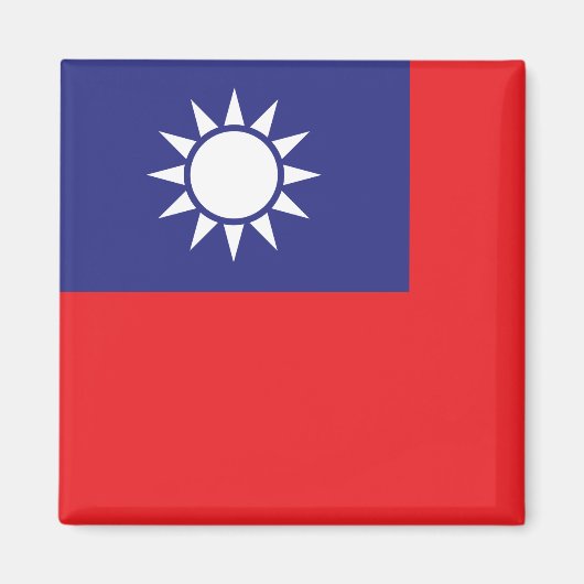 taiwanesische Flagge Magnet (Vorne)