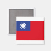 taiwanesische Flagge Magnet (Vorderseite/Rückseite)