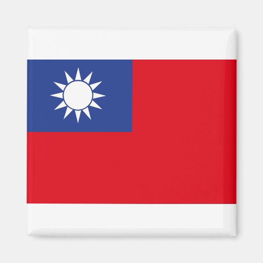 taiwanesische Flagge Magnet (Vorne)