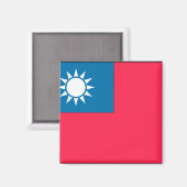 taiwanesische Flagge Magnet (Vorderseite/Rückseite)