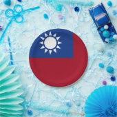 taiwanesische Flagge Pappteller (Party)
