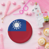taiwanesische Flagge Pappteller (Party)