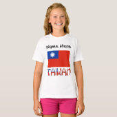 Taiwanesische Flagge Personalisiert T-Shirt (Vorne ganz)