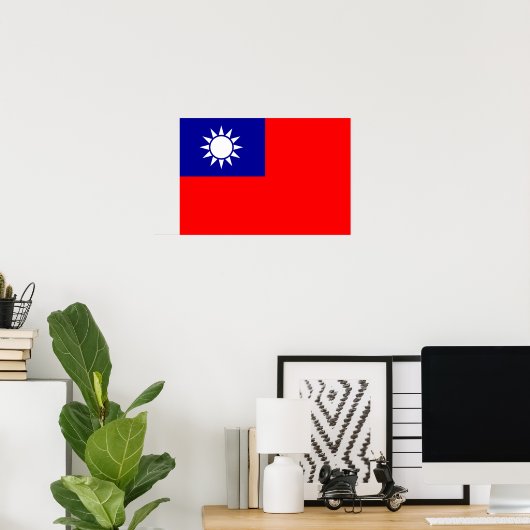 taiwanesische Flagge Poster (Heimbüro)