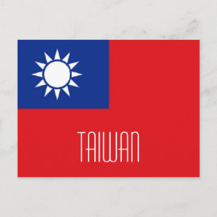 taiwanesische Flagge Postkarte