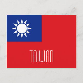 taiwanesische Flagge Postkarte