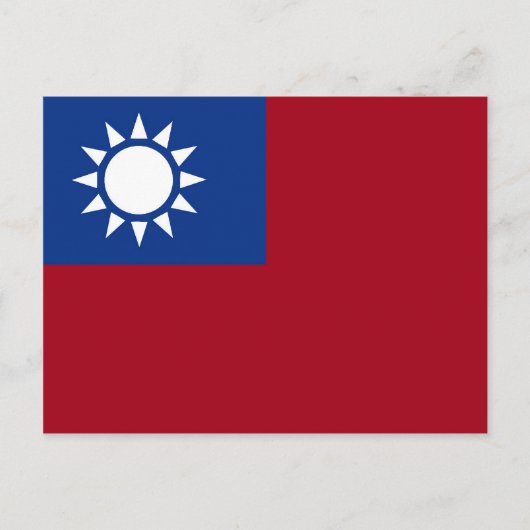 taiwanesische Flagge Postkarte (Vorderseite)