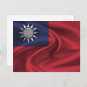 taiwanesische Flagge Postkarte (Vorne/Hinten)