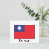 taiwanesische Flagge Postkarte (Stehend Vorderseite)