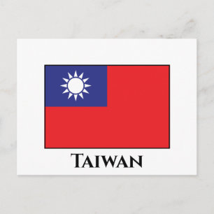taiwanesische Flagge Postkarte
