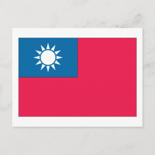 taiwanesische Flagge Postkarte