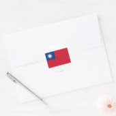 taiwanesische Flagge Runder Aufkleber (Umschlag)