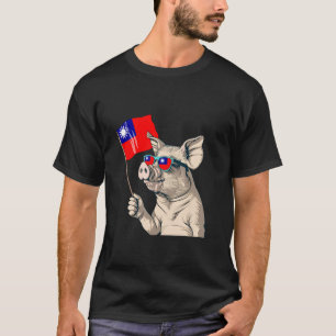 taiwanesische Flagge Schweine Taiwan Taiwanesische T-Shirt