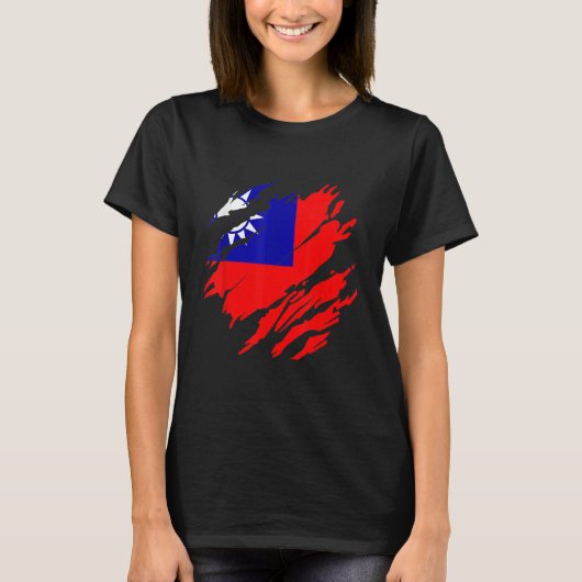 taiwanesische Flagge Taiwan T-Shirt (Vorderseite)