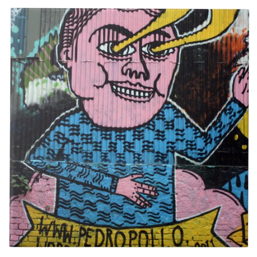 Taiwanesische Graffiti, Taipeh, Taiwan Fliese (Vorderseite)