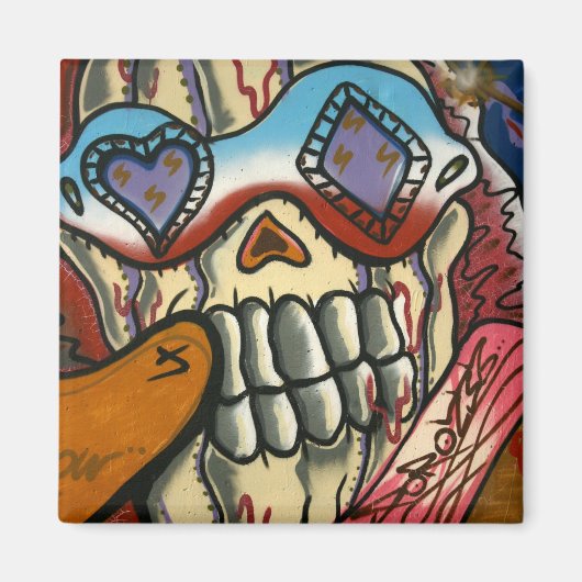 Taiwanesische Graffiti, Taipei, Taiwan Magnet (Vorne)