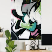 Taiwanesische Graffiti, Taipei, Taiwan Poster (Heimbüro)