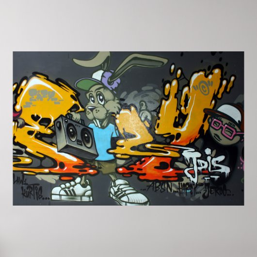 Taiwanesische Graffiti, Taipei, Taiwan Poster (Vorne)