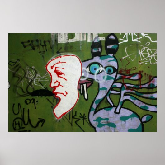 Taiwanesische Graffiti, Taipei, Taiwan Poster (Vorne)