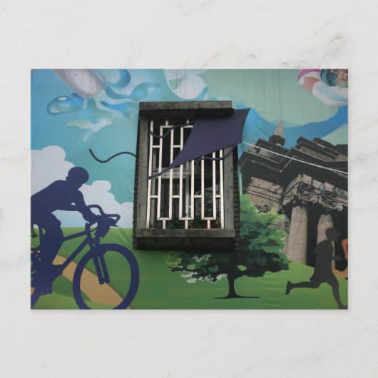 Taiwanesische Graffiti, Taipei, Taiwan Postkarte (Vorderseite)