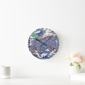 Taiwanesische Kunst Runde Wanduhr (Zuhause)