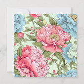 taiwanesische Peonies Einladung (Vorderseite)